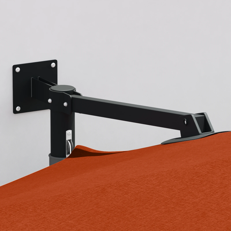 vidaXL Dārza parasols Sarkanbrūns 248 x 248 x 148 cm