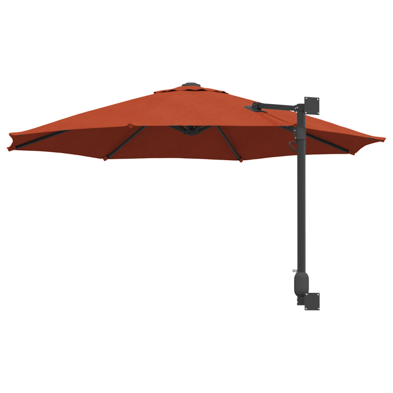 vidaXL Dārza parasols Sarkanbrūns 248 x 248 x 148 cm
