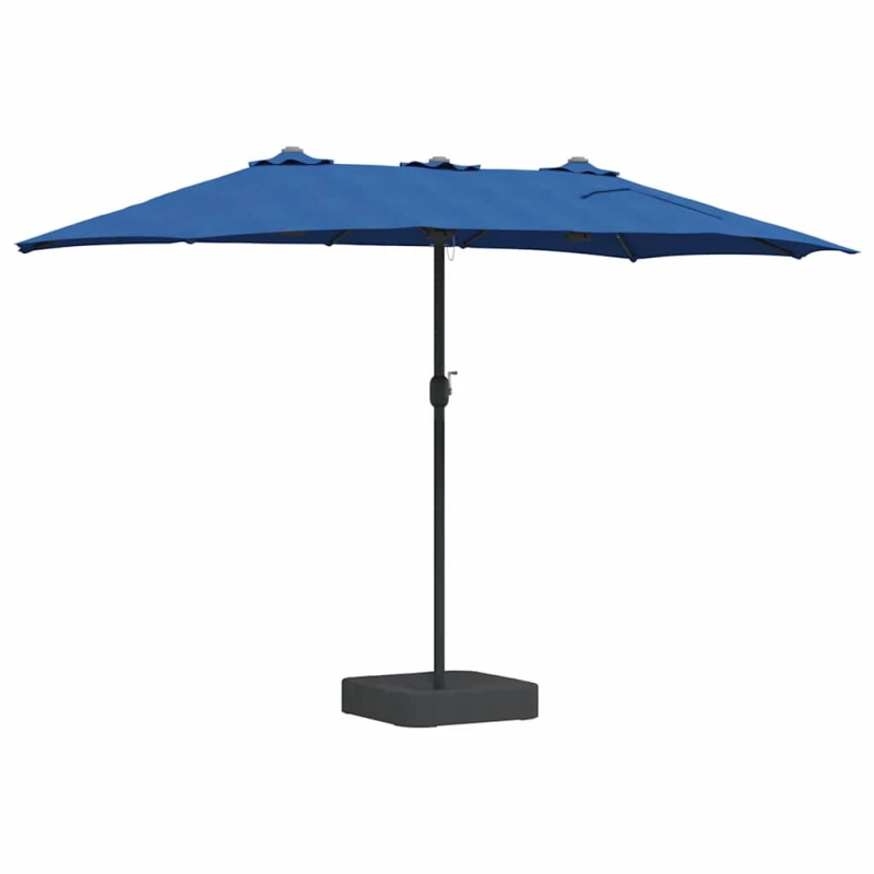 vidaXL Dārza parasols Azurblau 385 x 209 x 244 cm Poliesters