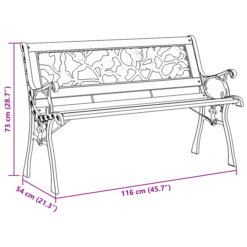 vidaXL Dārza sols ar spilvenu Brūna 116 x 54 x 73 cm koka