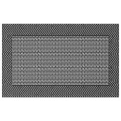 vidaXL Āra paklājs Chevron ARAKIL Melns un pelēks 400 x 250 cm