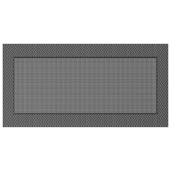 vidaXL Āra paklājs Chevron ARAKIL Melns un pelēks 500 x 250 cm