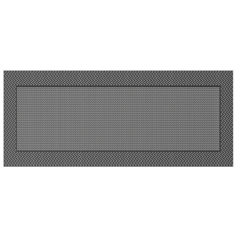 vidaXL Āra paklājs Chevron ARAKIL Melns un pelēks 600 x 250 cm