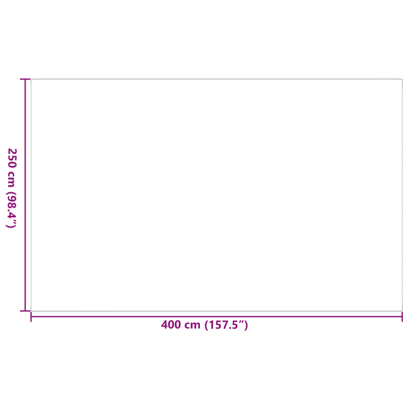 vidaXL Āra paklājs Ģeometriskais ARAKIL Pelēka un balta 400 x 250 cm