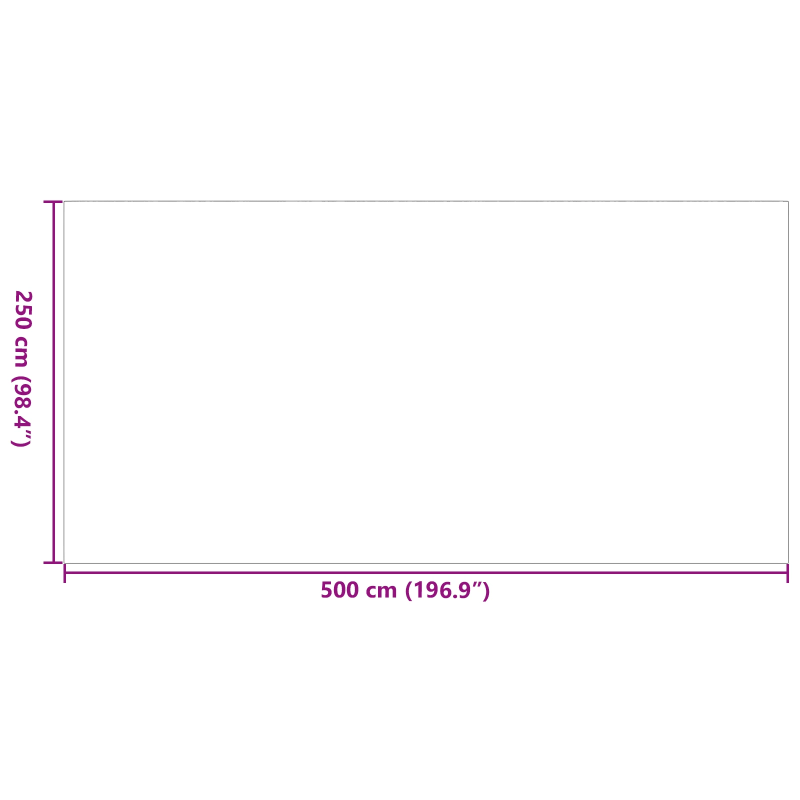vidaXL Āra paklājs Ģeometriskais ARAKIL Pelēka un balta 500 x 250 cm