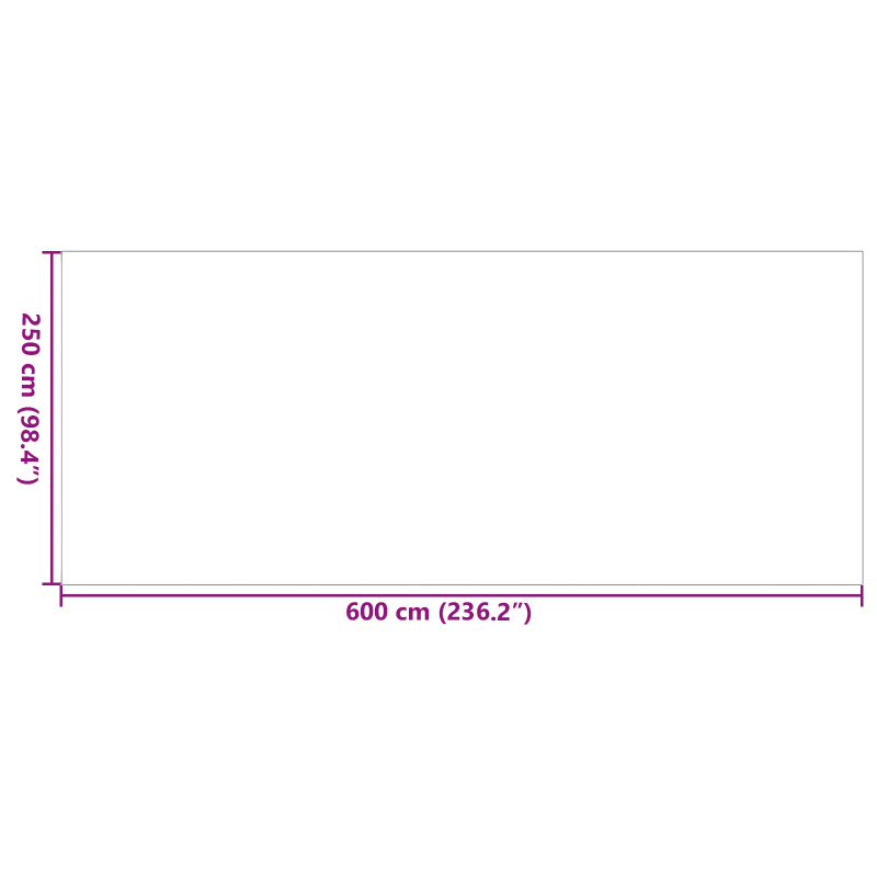vidaXL Āra paklājs Ģeometriskais ARAKIL Pelēka un balta 600 x 250 cm
