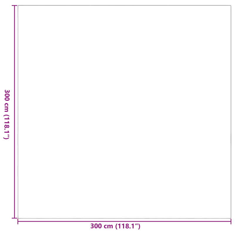 vidaXL Āra paklājs Ģeometriskais ARAKIL Pelēka un balta 300 x 300 cm