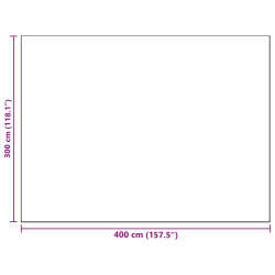 vidaXL Āra paklājs Ģeometriskais ARAKIL Brūna un balta 400 × 300 cm