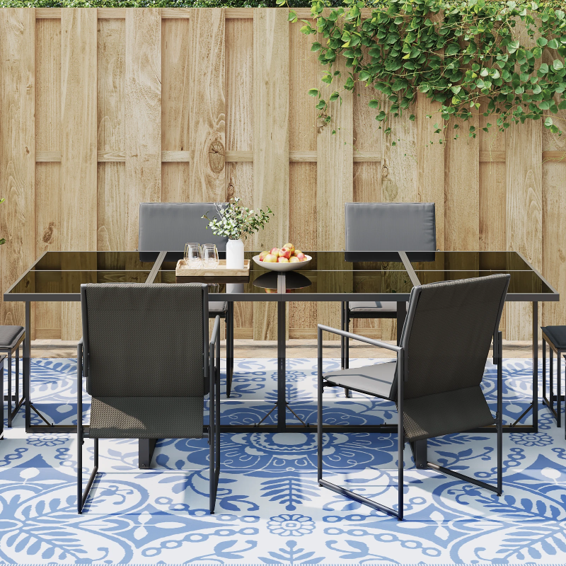 vidaXL Āra paklājs ARAKIL Bērnu zilā un baltā 400 × 300 cm