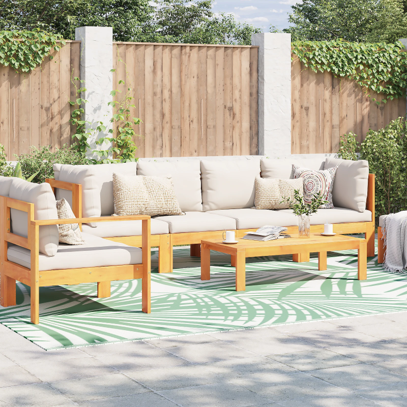 vidaXL Āra paklājs ARAKIL Zaļš un balts 400 × 300 cm 50% polipropilēns