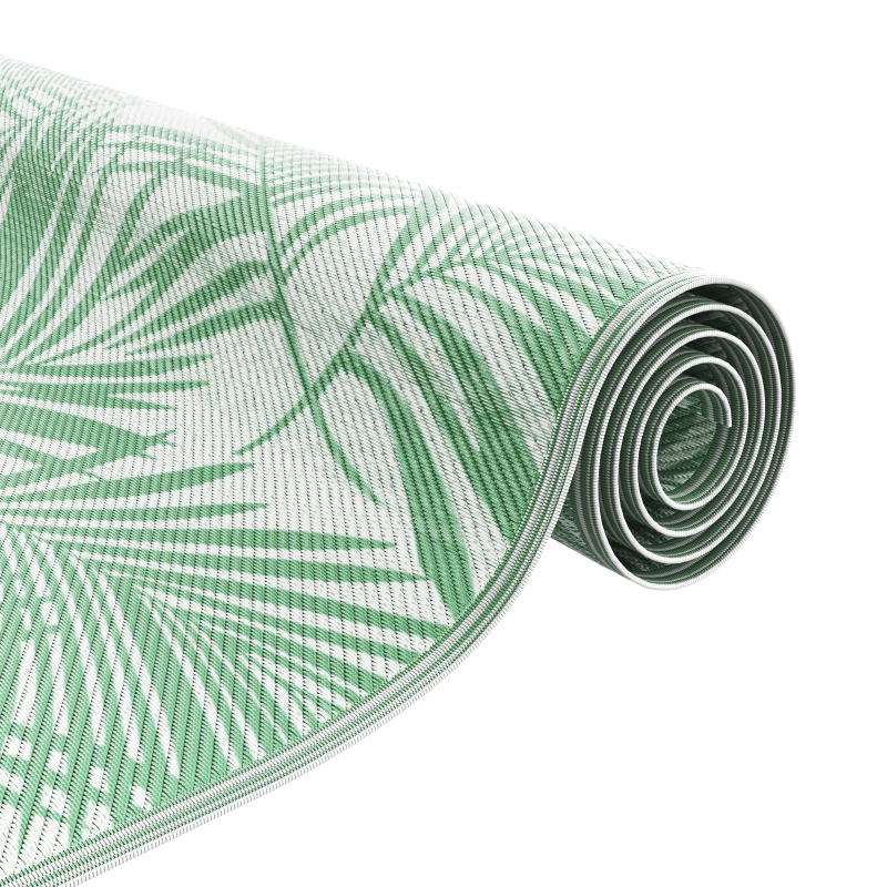 vidaXL Āra paklājs ARAKIL Zaļš un balts 400 × 300 cm 50% polipropilēns