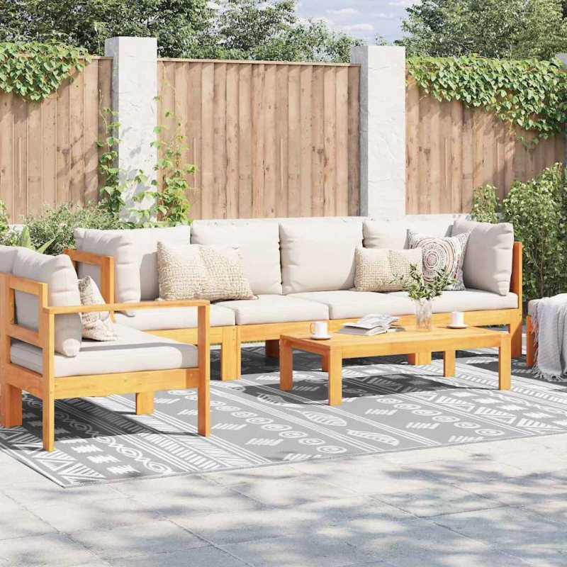 vidaXL Āra paklājs Paisley ARAKIL Pelēka un balta 400 × 300 cm