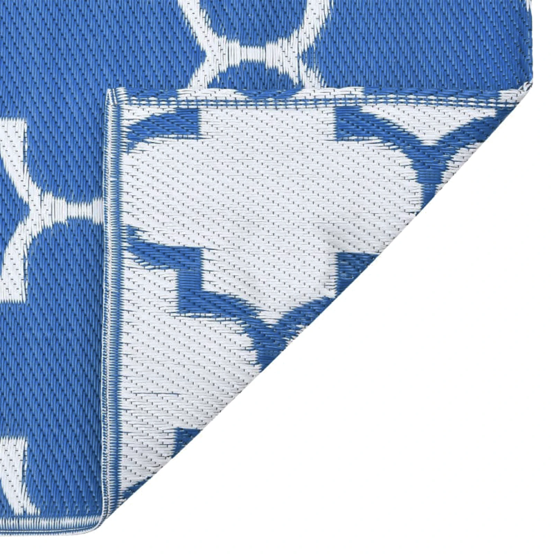 vidaXL Āra paklājs ARAKIL Zila un balta 400 × 300 cm 50% polipropilēns