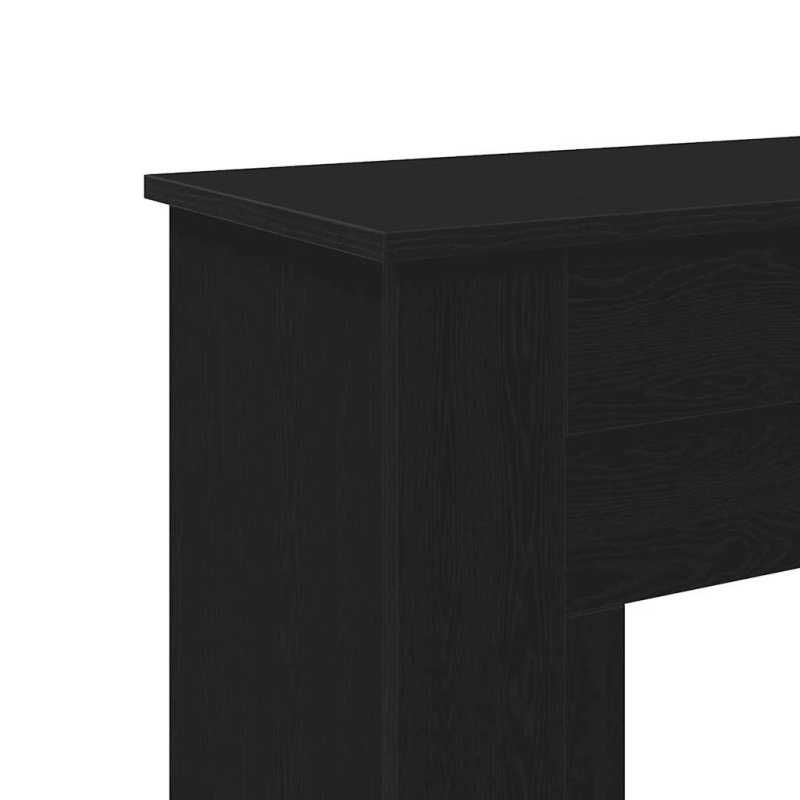 vidaXL Kamīna apkaime melns ozols 90x30x90 cm Engineered Wood