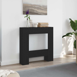 vidaXL Kamīna apkaime Black Oak 81x18x82 cm Engineered Wood