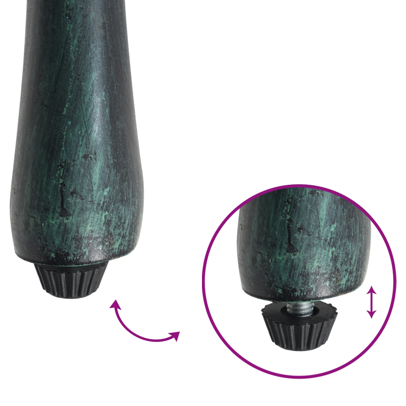 vidaXL Dārza krēsls 4 pcs Zaļa 61 x 60,5 x 93cm Alumīnijs