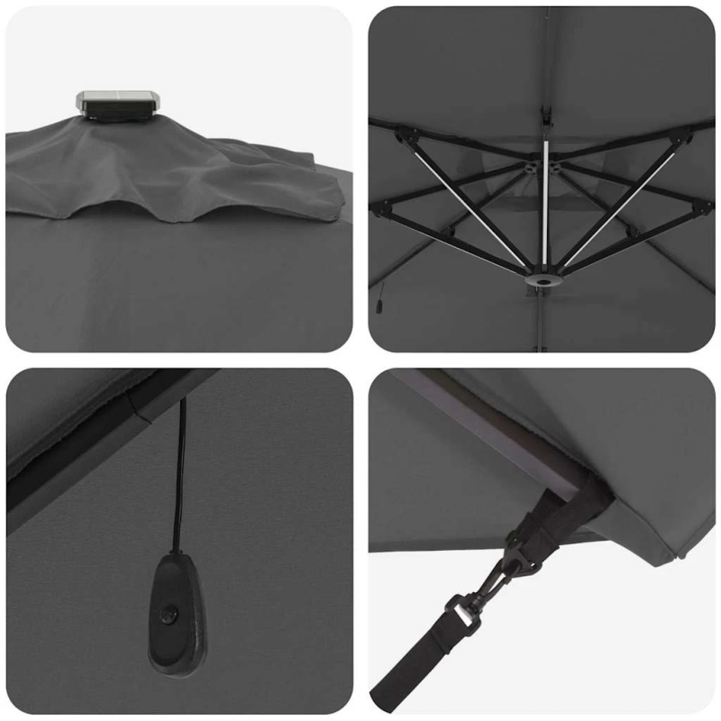 vidaXL Saulessargs Antracīts 286 x 284 x 270 cm