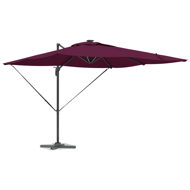 vidaXL Saulessargs Bordo sarkans 286 x 284 x 270 cm