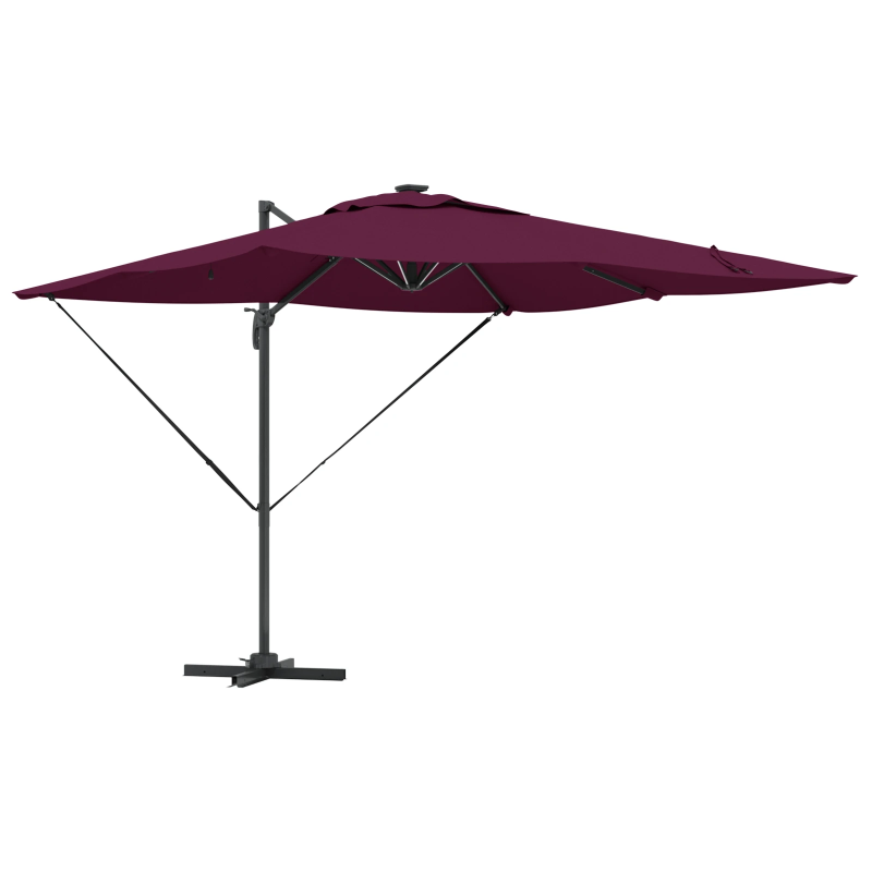 vidaXL Saulessargs Bordo sarkans 286 x 284 x 270 cm