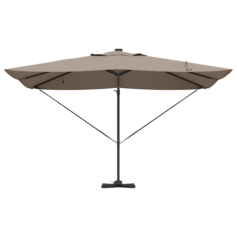 vidaXL Saulessargs ar slēdzeni Pelēkbrūna 352 x 251 x 265 cm