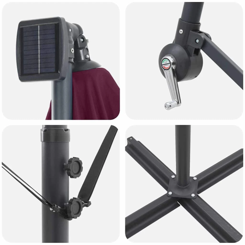 vidaXL Saulessargs Bordo sarkans 294 x 200 x 270 cm