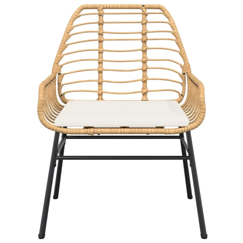 vidaXL 3-daļīgs dārza mēbeļu komplekts, matrači, brūna PE rotangpalma