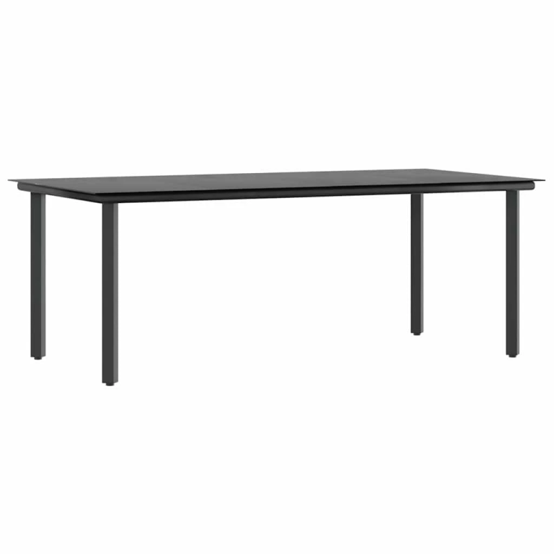 vidaXL 7-daļīgs dārza mēbeļu komplekts, matrači, melna PE rotangpalma