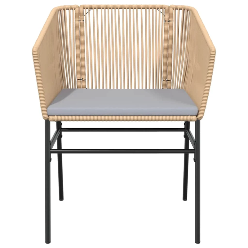 vidaXL 5-daļīgs dārza mēbeļu komplekts, matrači, brūna PE rotangpalma