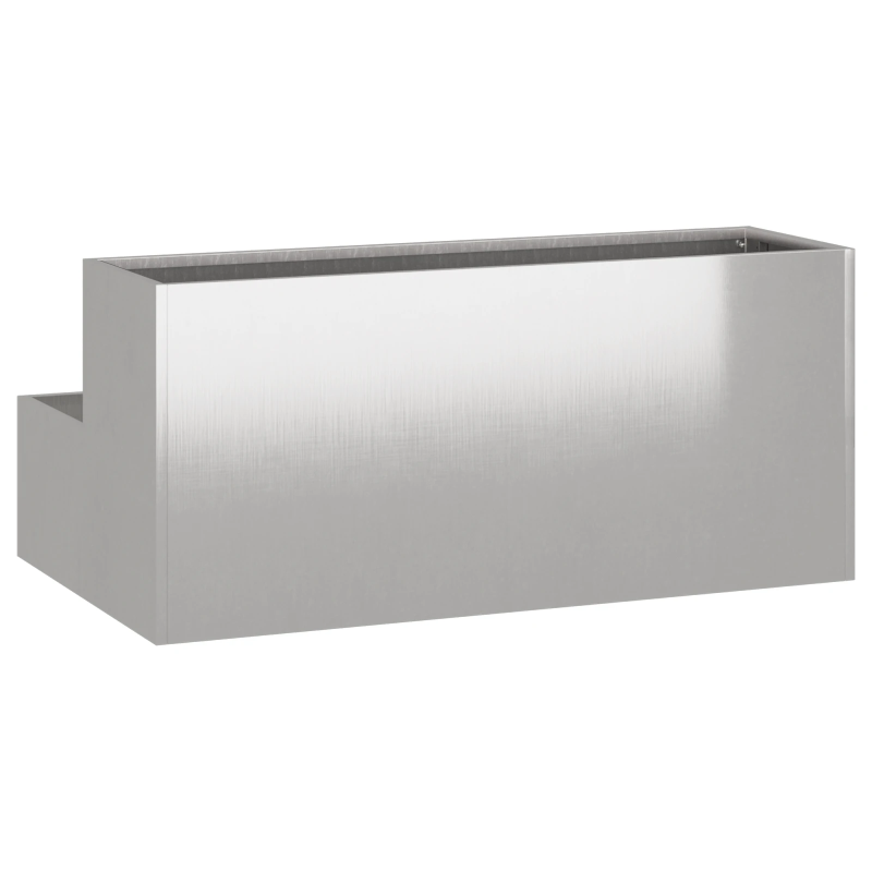 vidaXL Dārza stādītājs Sudraba 100 x 60 x 45 cm Nerūsējošs tērauds