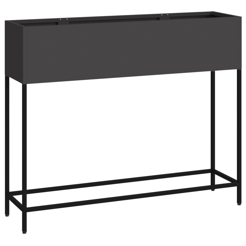 vidaXL Pacelts dārza stādītājs Melna 100 x 26 x 82 cm Tērauds