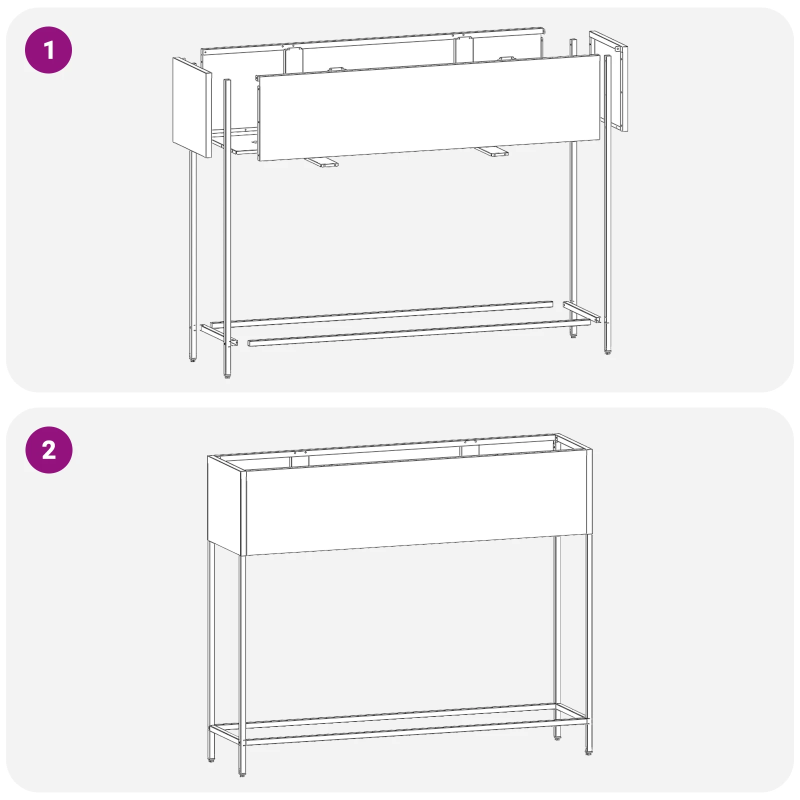vidaXL Pacelts dārza stādītājs Balts 100 x 26 x 82 cm Tērauds