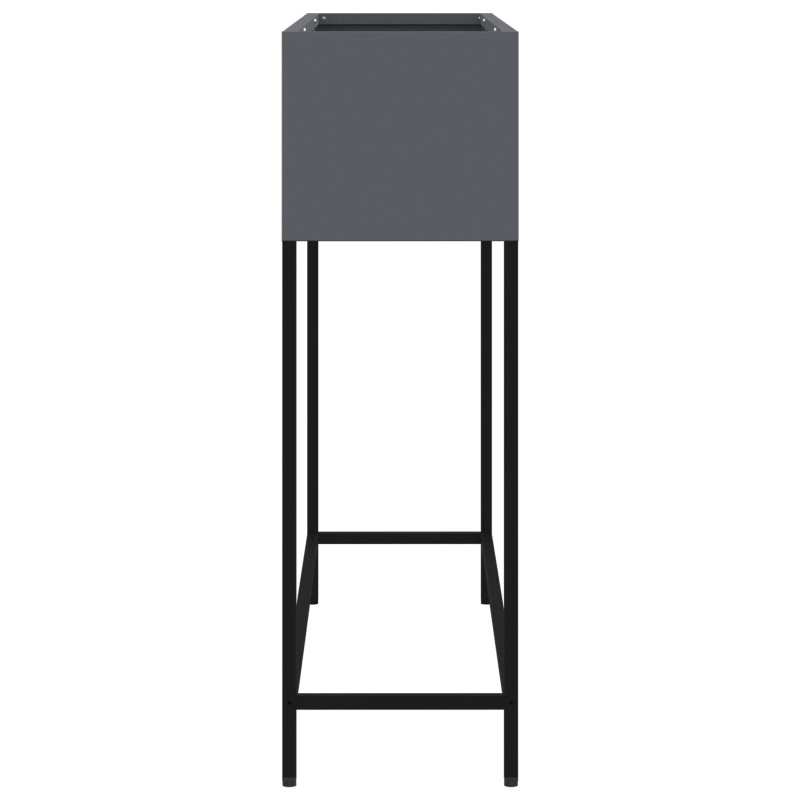 vidaXL Pacelts dārza stādītājs Antracīts 100 x 26 x 82 cm Tērauds