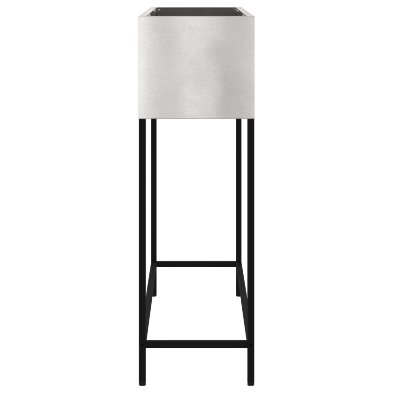 vidaXL Pacelts dārza stādītājs Sudraba 100 x 26 x 82 cm