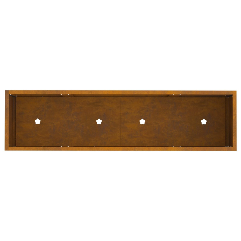 vidaXL Pacelts dārza stādītājs Rūsa 100 x 26 x 82 cm Laika tērauds