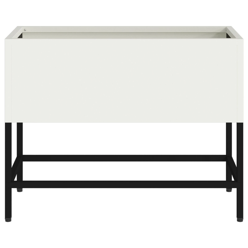 vidaXL Pacelts dārza stādītājs Balts 60 x 26 x 45 cm Tērauds