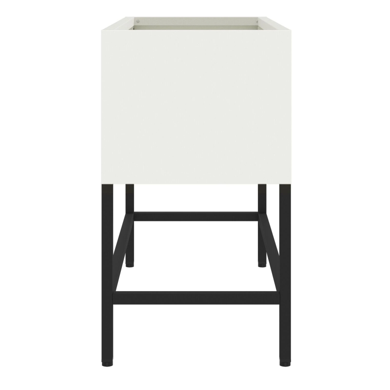 vidaXL Pacelts dārza stādītājs Balts 60 x 26 x 45 cm Tērauds