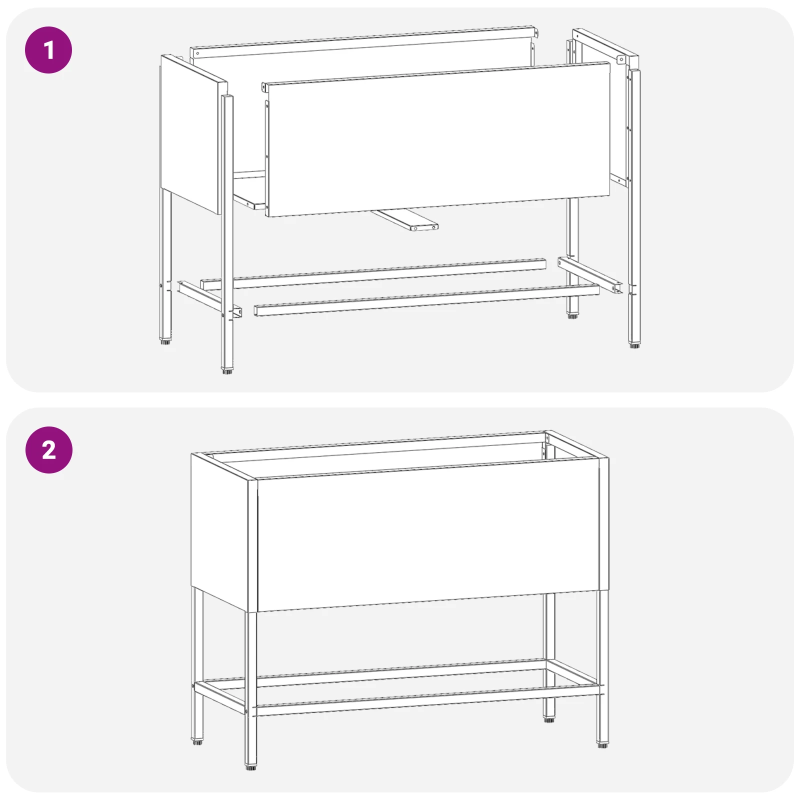 vidaXL Pacelts dārza stādītājs Antracīts 60 x 26 x 45 cm Tērauds