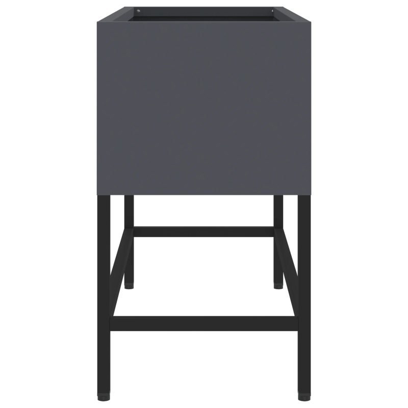 vidaXL Pacelts dārza stādītājs Antracīts 60 x 26 x 45 cm Tērauds