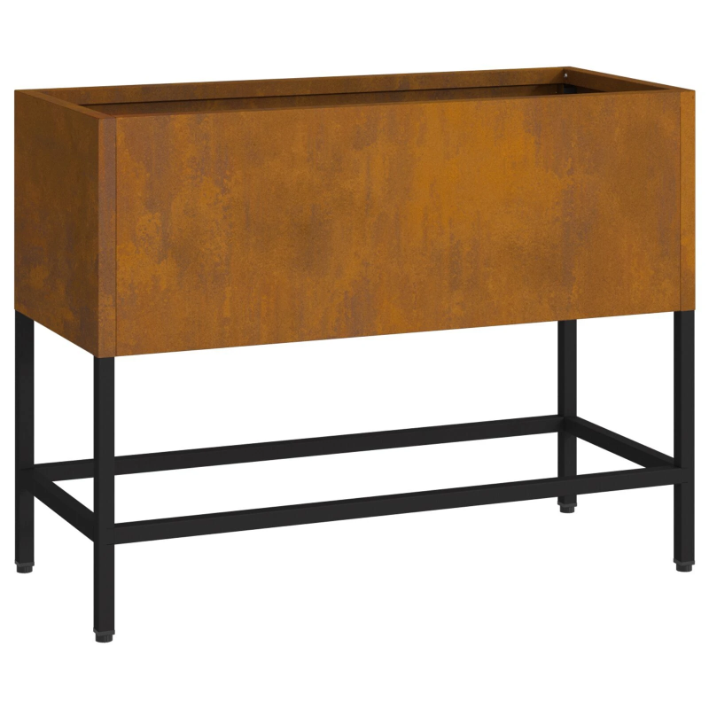 vidaXL Pacelts dārza stādītājs Rūsa 60 x 26 x 45 cm Laika tērauds