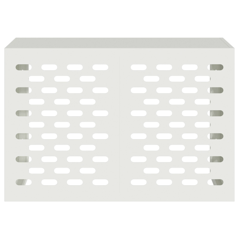 vidaXL Kondicionierių uždangalas Balta 90 x 40 x 60 cm Plienas