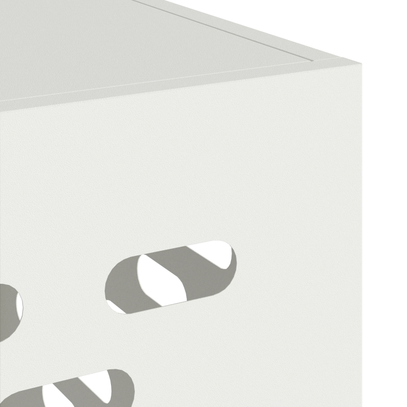 vidaXL Kondicionierių uždangalas Balta 90 x 40 x 60 cm Plienas