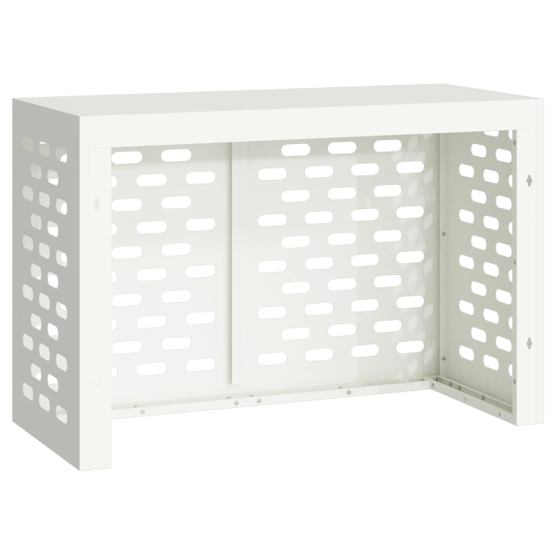 vidaXL Kondicionierių uždangalas Balta 90 x 40 x 60 cm Plienas