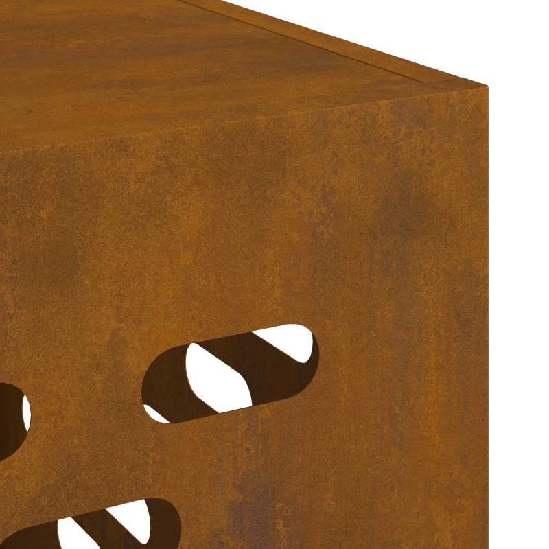 vidaXL Kondicionierių uždangalas Rūdijanti 90 x 40 x 60 cm