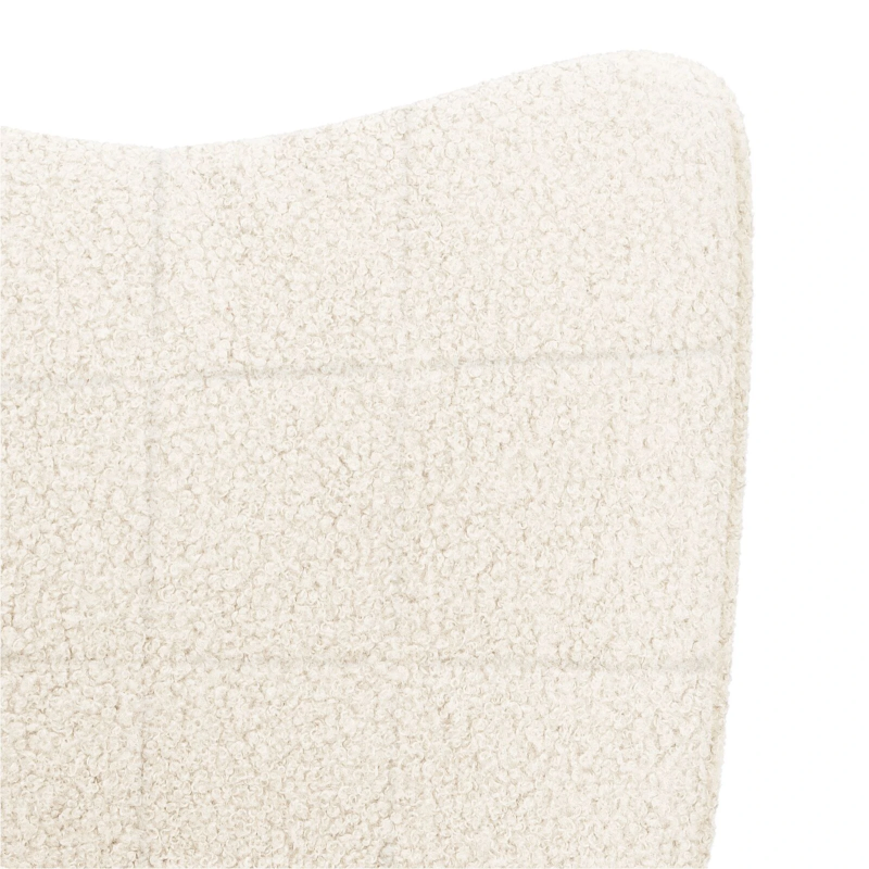 vidaXL Šūpuļkrēsls Krēmkrāsa Šerpa Audums