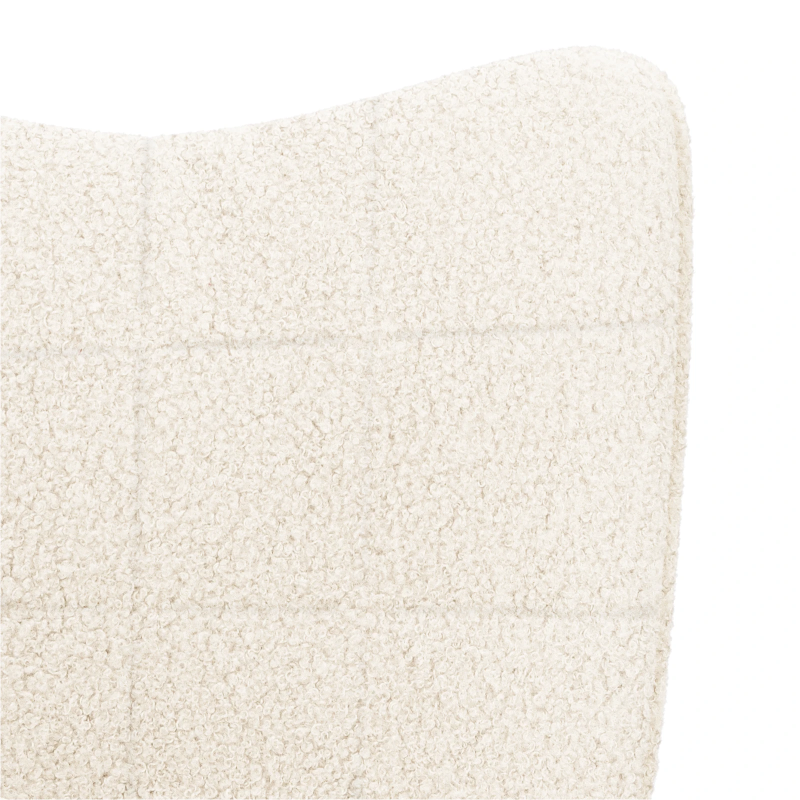 vidaXL Šūpuļkrēsls Krēmkrāsa Šerpa Audums