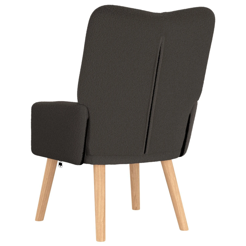 vidaXL atpūtas krēsls Tumši pelēks 63 x 67 x 94 cm Šerpa Audums