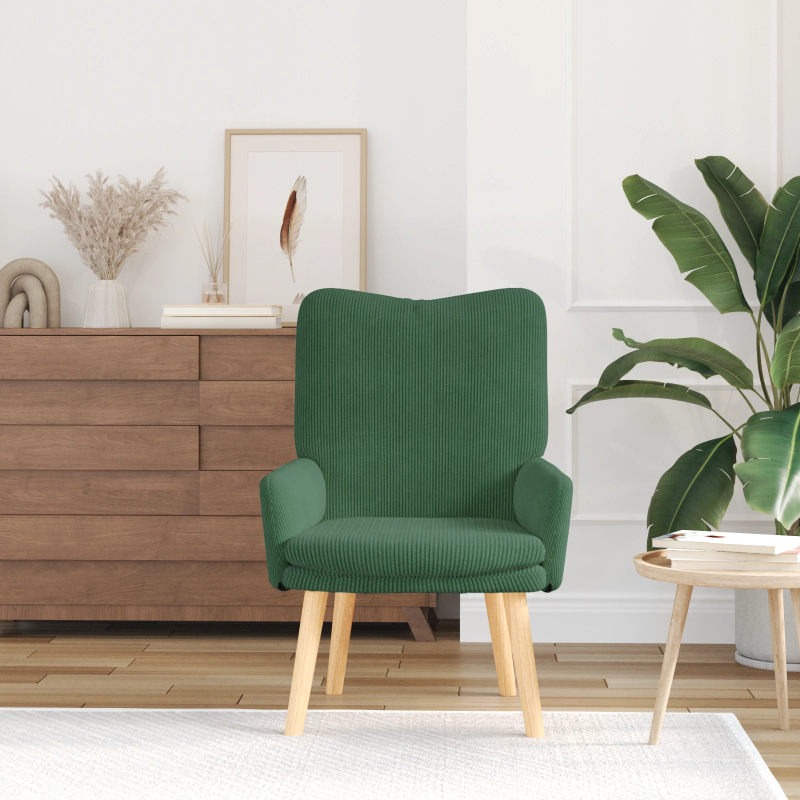 vidaXL atpūtas krēsls Džungļu zaļa 63 x 67 x 94 cm audums