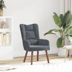 vidaXL atpūtas krēsls Tumši pelēks 63 x 67 x 94 cm Samts