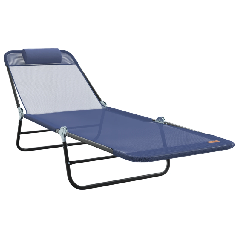 vidaXL Saliekamais sauļošanās krēsls 2 pcs Tums zils Tekstilēna