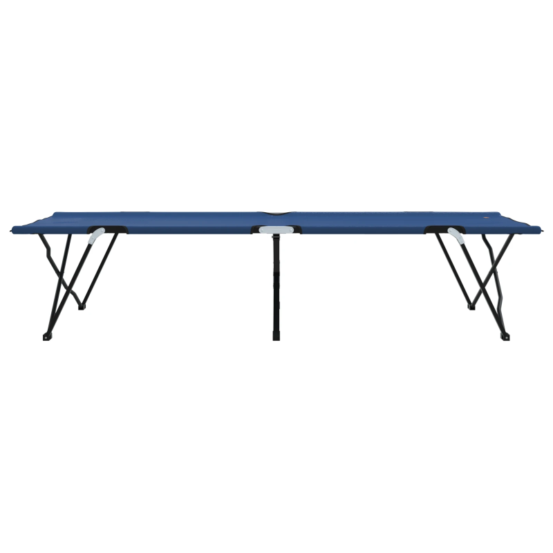 vidaXL Salokāma kempinga gulta 2 pcs Zila 206 x 76 x 74 cm